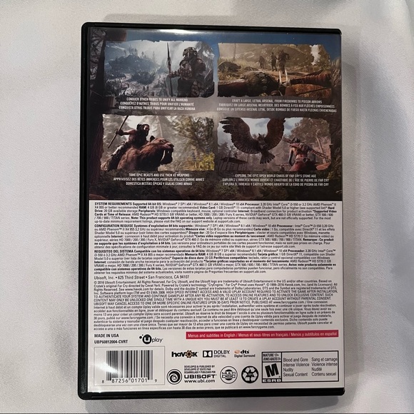 Far Cry Primal for PC DVD ROM, Rated M, 2 Discs, Open Box Item - Picture 2 of 5